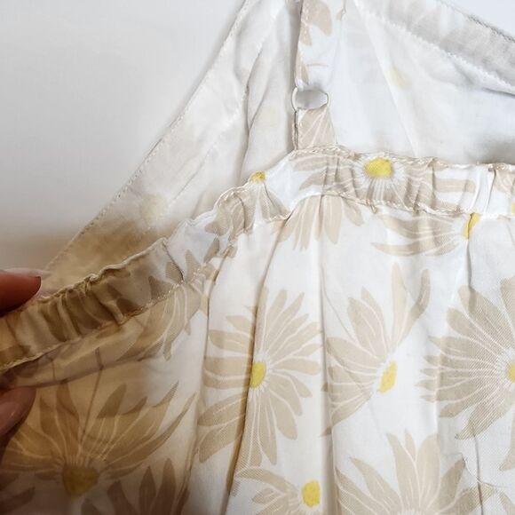 4X 26W Tan Torrid Daisy Double Gauze Ruffle Button Front Tank Top Square Neck Su - Picture 4 of 10